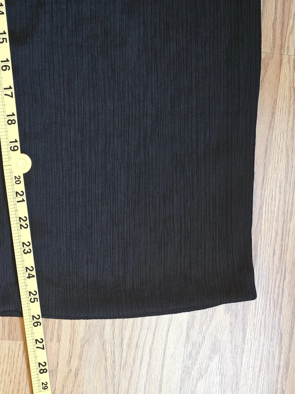Chico's Women's Black Textured Crinkle Wide Leg Pants Pockets Petite Size 1P MP - Picture 7 of 15
